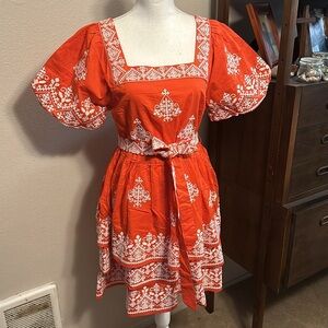 GORGEOUS! Boden Square Neck Embroidered Dress